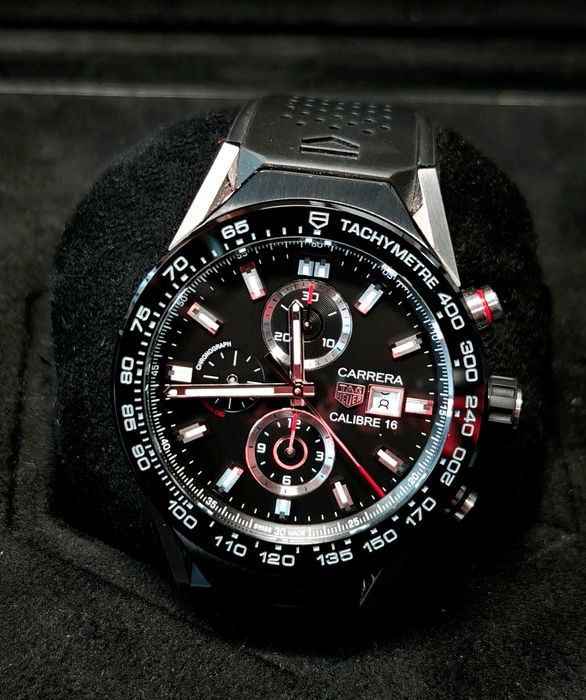 Zegarek TAG Heuer Modular 45 Mechanical Module Calibre 16 ACBF2A80 Chrono Certyfikat 2 paski box Komplet !