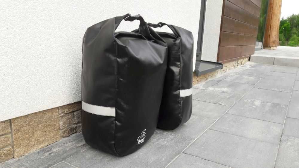 Sakwy rowerowe czarne 27l pcv Redo