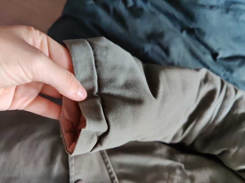 Kurtka damska parka khaki różowa rozmiar S rozmiar M