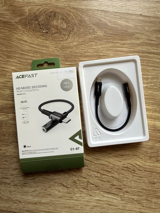Kabel Acefast adapter słuchawek USB-C na AUX 3.5mm