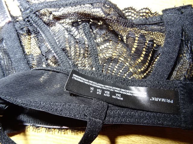 Primark biustonosz czarny koronkowy 75 A