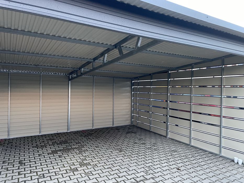 Wiata samochodowa 6x6, grafit mat, antracyt. PRODUCENT.