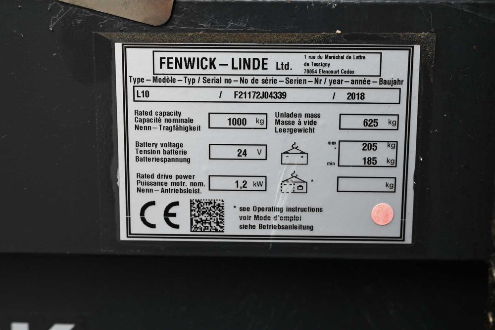 Paleciak elektryczny Linde L10 Duplex 300cm 2018rok 511mth FHP 395