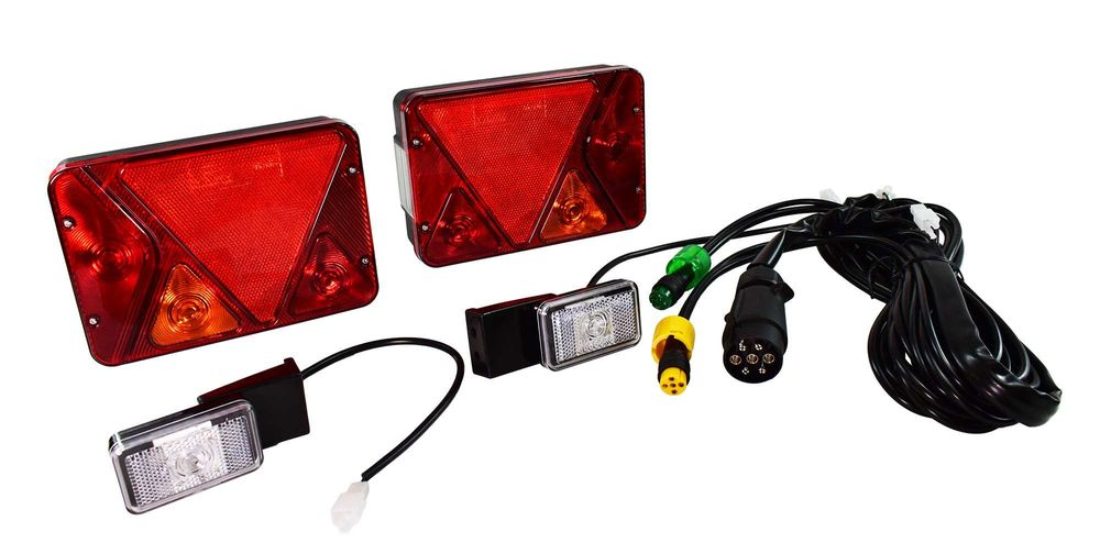 Zestaw lamp do przyczepy, 7 pinowa, żarówka