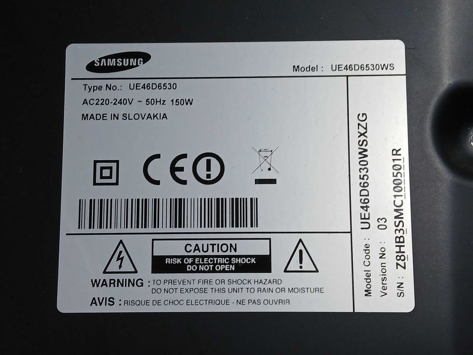 PEÇAS - TV LED 46" - SAMSUNG UE46D6530 - SEM Imagem!!!