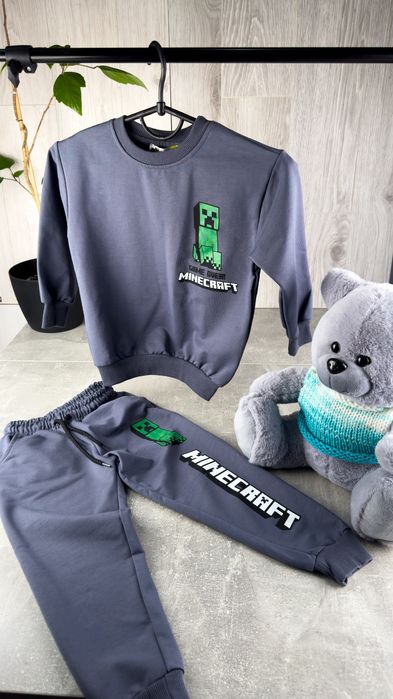 Костюм в стилі Майнкрафт, якісна двонитка, без утеплення, Туреччина