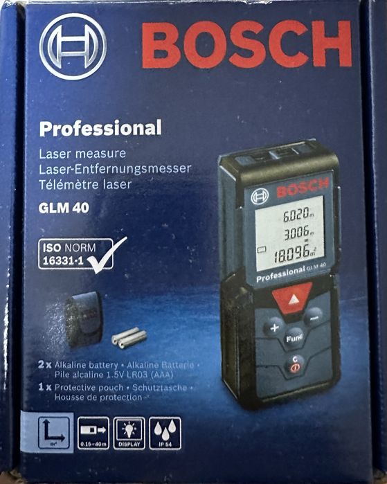 Medidor Laser Bosch Azul GLM 40