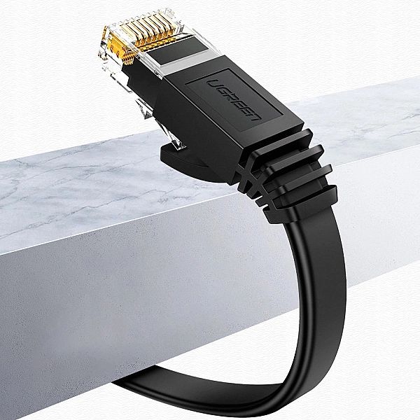 Ugreen płaski kabel sieciowy LAN Ethernet Cat. 6/8m czarny (NW102)