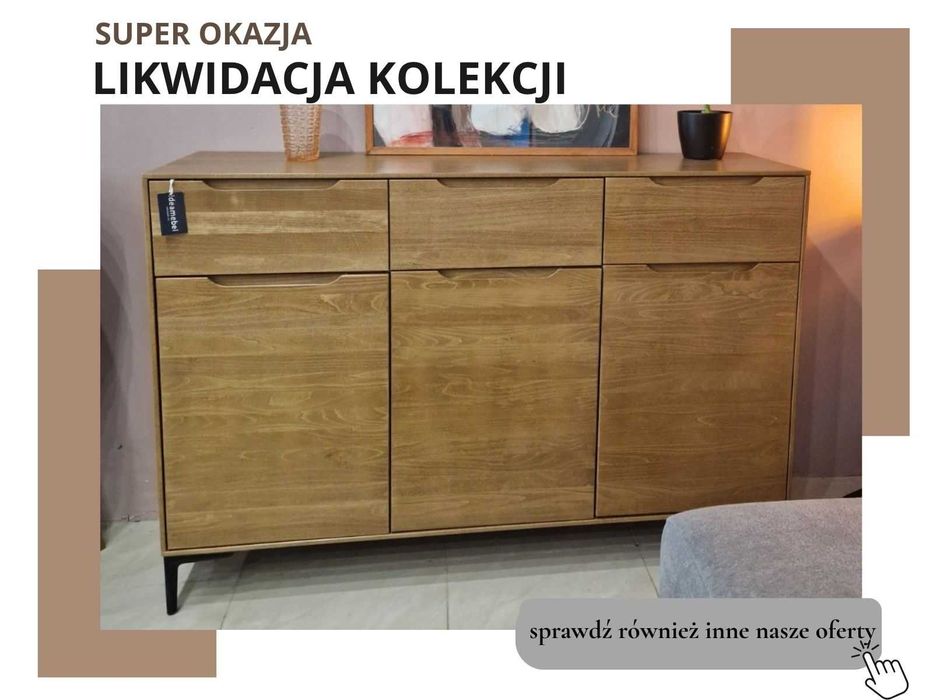 Komoda KD 421 - nowoczesna komoda drewniana | WYPRZEDAŻ EKSPOZYCJI |