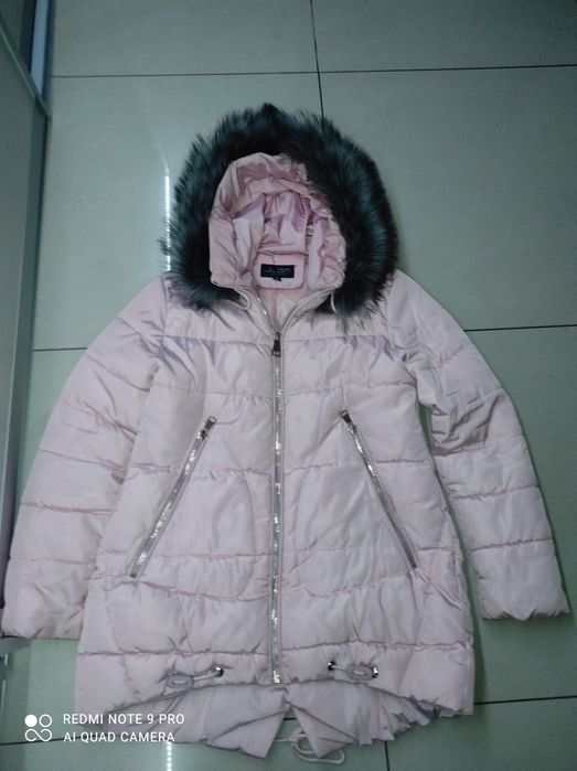 Kurtka damska różowa xl 42 ciepła zimowa