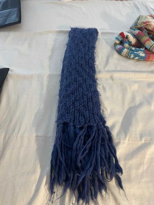 cachecol azul hm quentinho