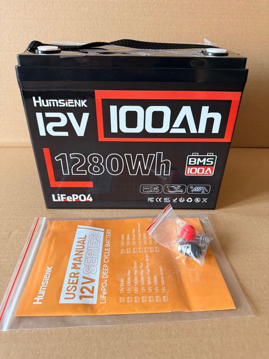 Akumulator LIFEPO4 Humsienk 100AH Bank Energii Awaryjne Zasilanie
