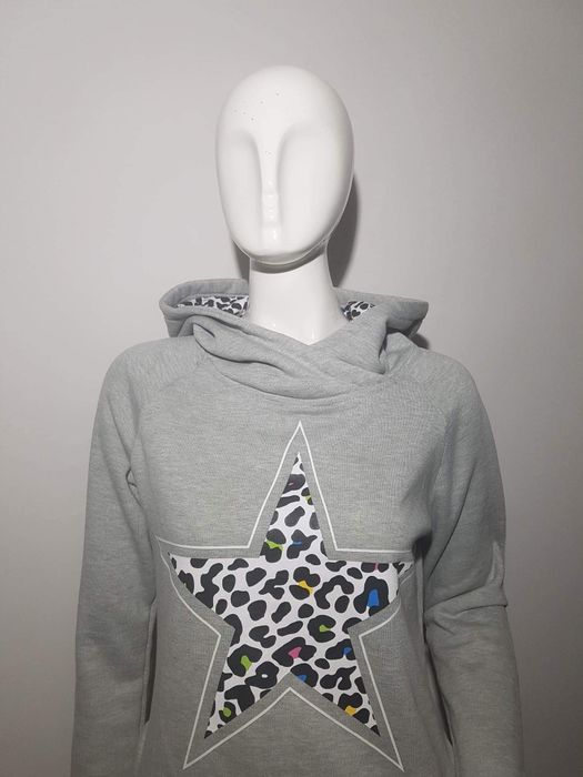 Nowa bluza kangurka ocieplana House zebra panterka