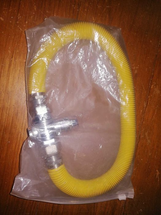 Tubo extensível + torneira para Gás em Inox