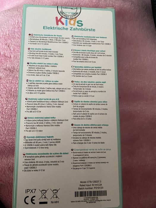 Elektryczna szczoteczka do zębów dla dzieci
