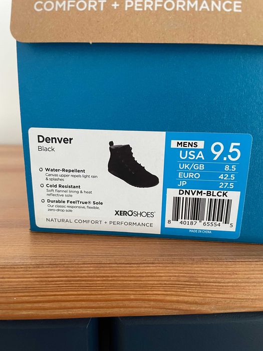 Buty barefoot Xeroshoes Denver czarne 42,5