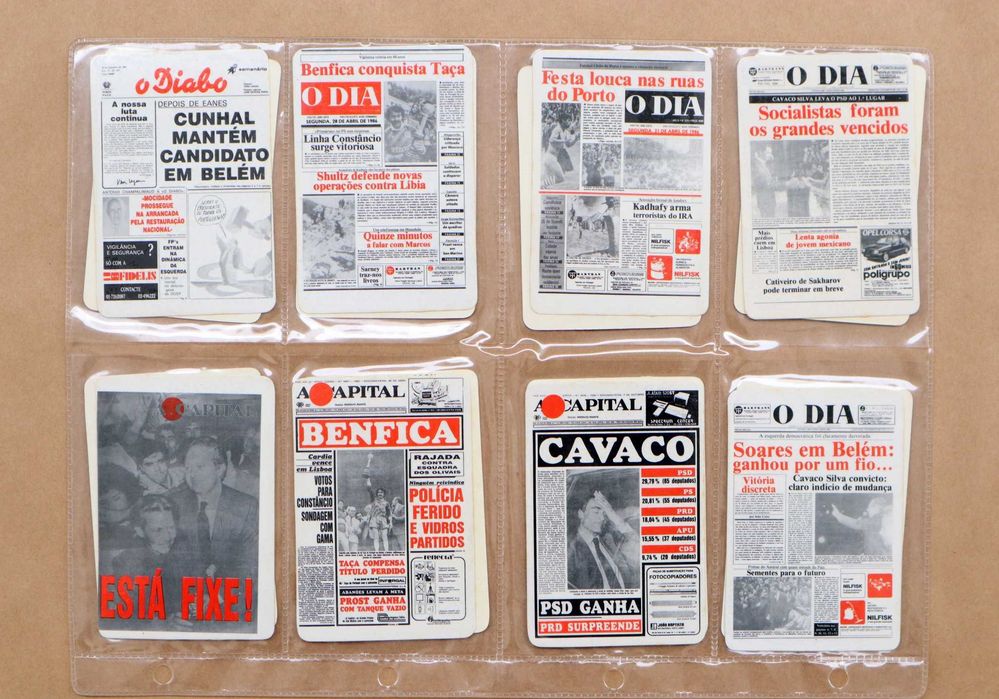 primeiras paginas de órgãos imprensa portuguesa