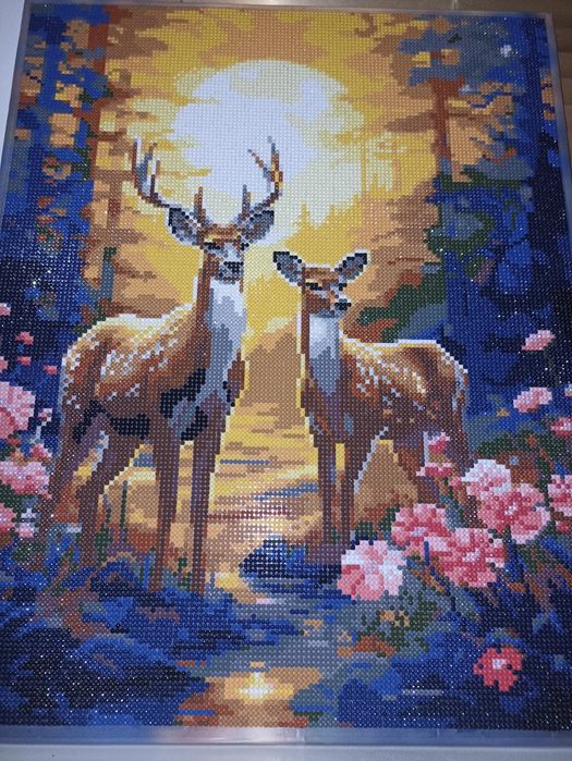 Картина з алмазів "Олені"