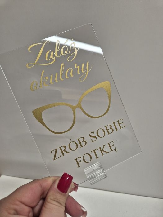Tabliczka weselna załóż okulary