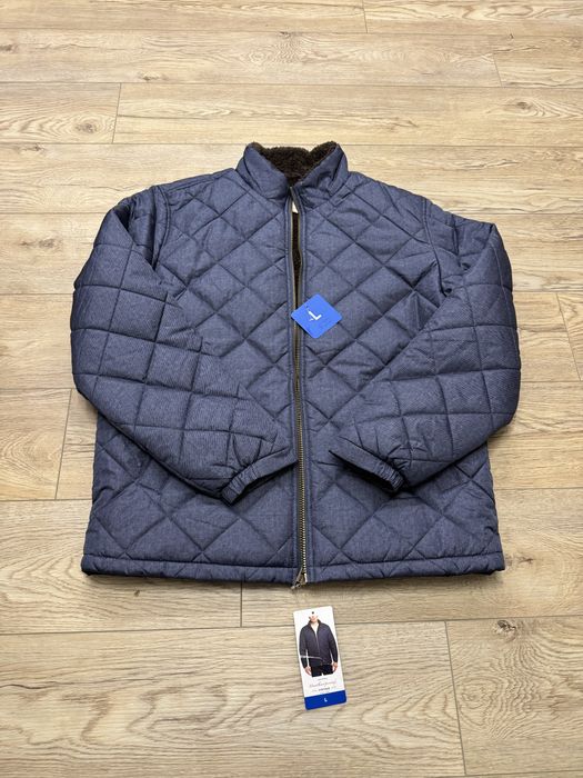 Nowa niebieska pikowana oryginalna ciepła męska kurtka L Weatherproof