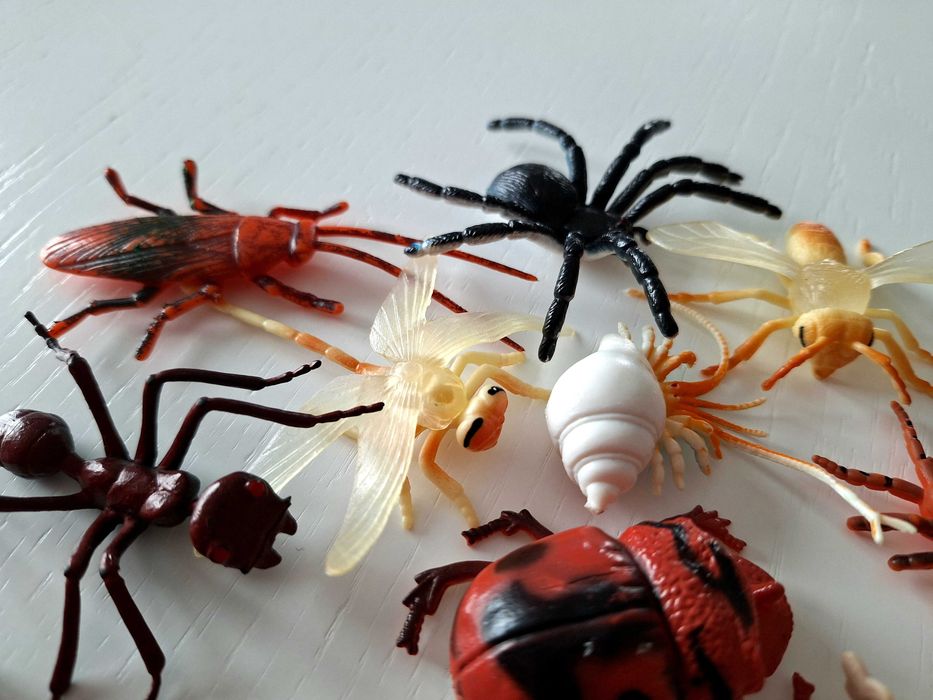 Gady owady robak robaki pająk pająki insekty jaszczurka figurki