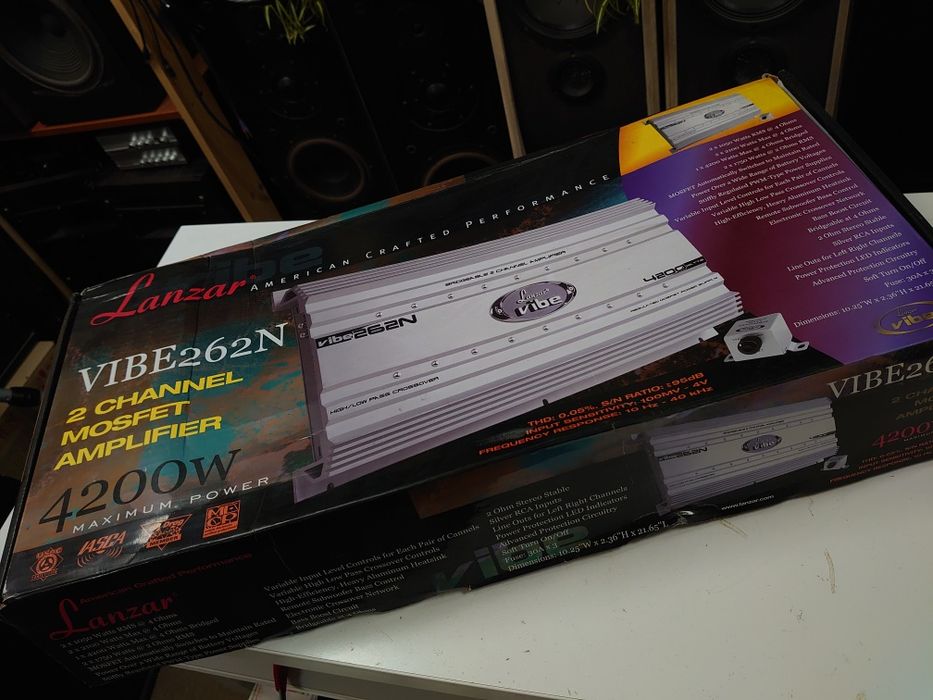 Сверхмощный автомобильный 2х кан. усилитель АВ класса. Lanzar Vibe