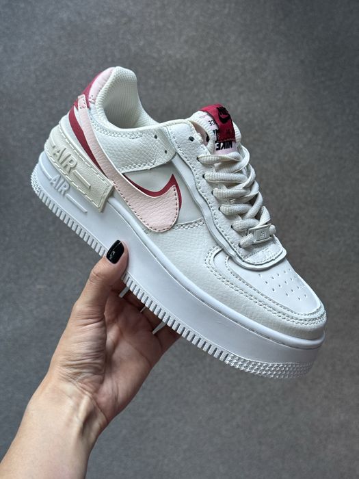 Нові кросівки Nike Air Force 1 Shadow Phantom, натуральна шкіра, ТОП якість, розміри 36-39