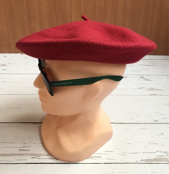 Piękny Damski Beret Fezko 100% Wełna Wool Rare Unikat Nowy !