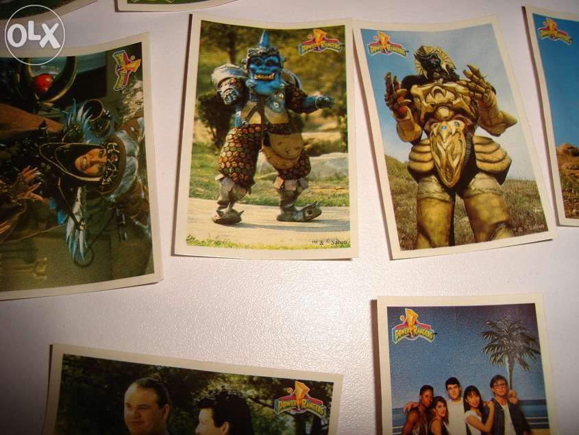 Power rangers - 1989 - belgas - coleção completa de 24 cromos - raro