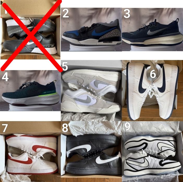 «Оригінальні Сток Hoka Nike Бігові Баскетбольні Кросівки Розміри 49.5