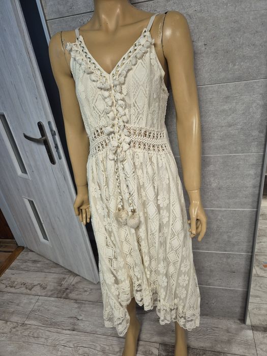 Przepiękna sukienka boho z warkoczami rozmiar 1XL