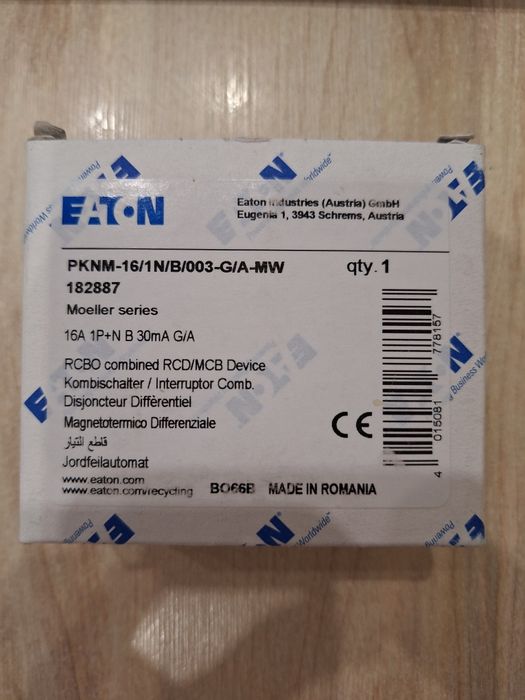 Wyłącznik różnicowoprądowy EATON 16A 182887