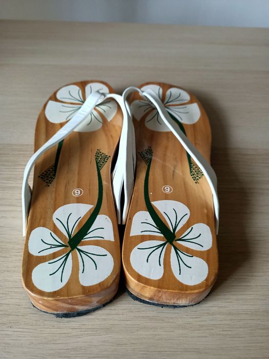 Malowane Japonki Klapki Drewniane rozmiar 39 40