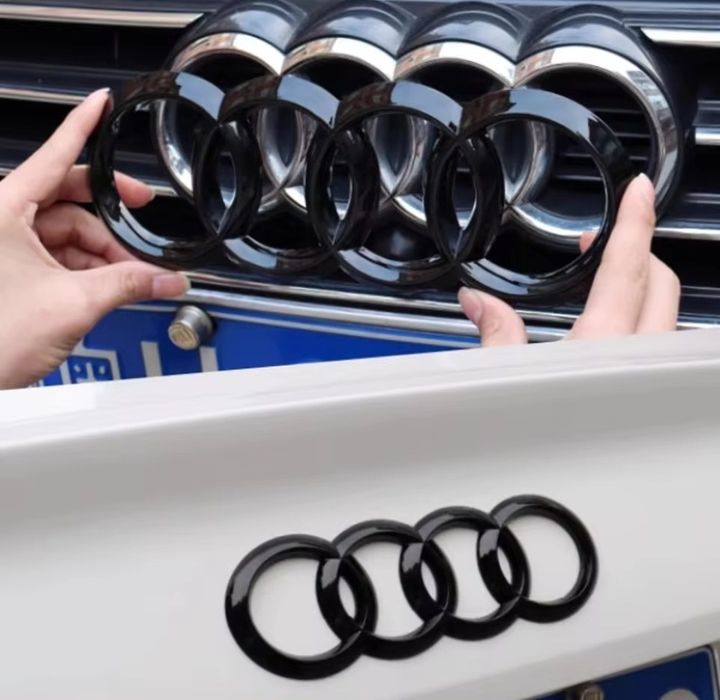Кільця Audi в решітку багажник на всі моделі хром,чорний глянець