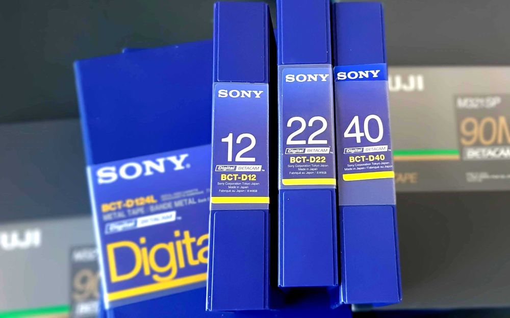 Cassetes Vídeo Betacam SP e Betacam Digital
