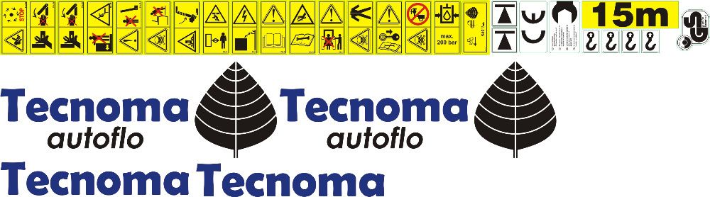 Naklejki Opryskiwacza Tecnoma