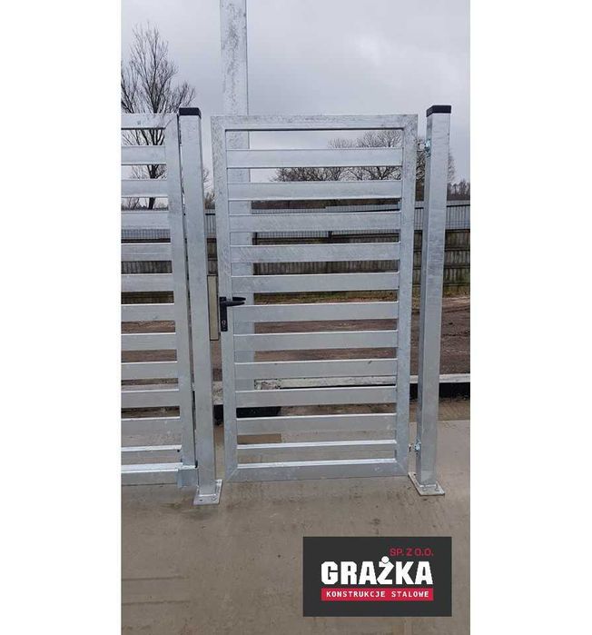 Furtka 90x142cm PREMIUM MODERN wypełniona profilem 80×20mm poziomo