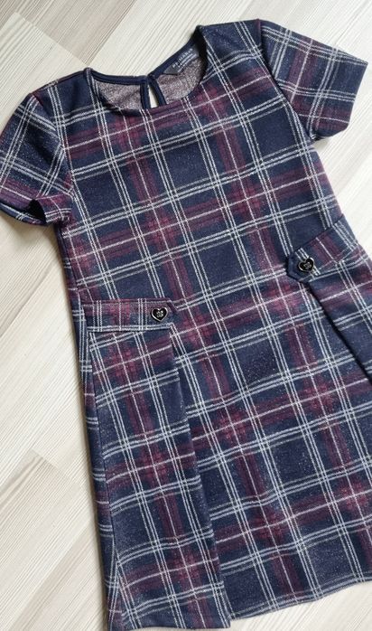 Английское платье на девочку нарядное в клетку