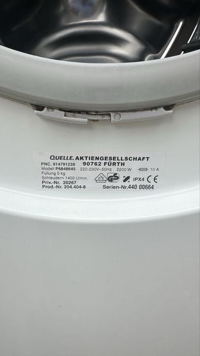 Продам немецкую стиральную машину Privileg 3864 на 5 кг.