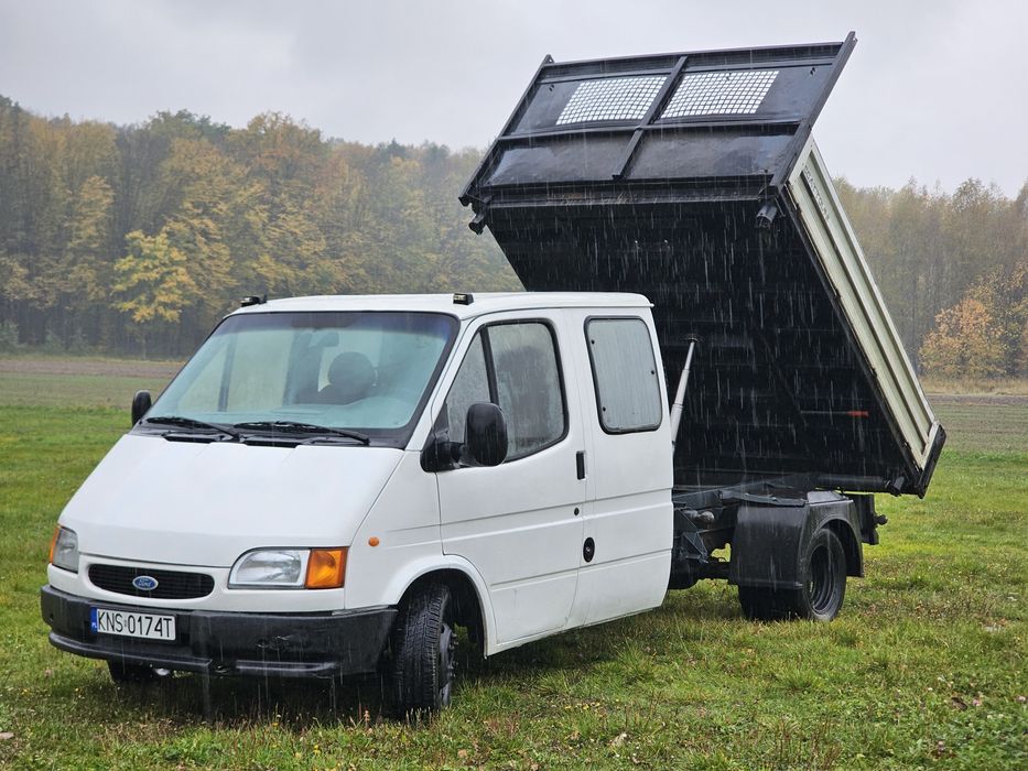 Ford Transit 2.5D Wywrotka Brygadówka Kiper na 3 strony Bliźniak  Zdrowy blacharsko