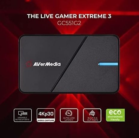 Karta przechwytująca AVerMedia Live Gamer Extreme 3 GC551G2 4K Plug P