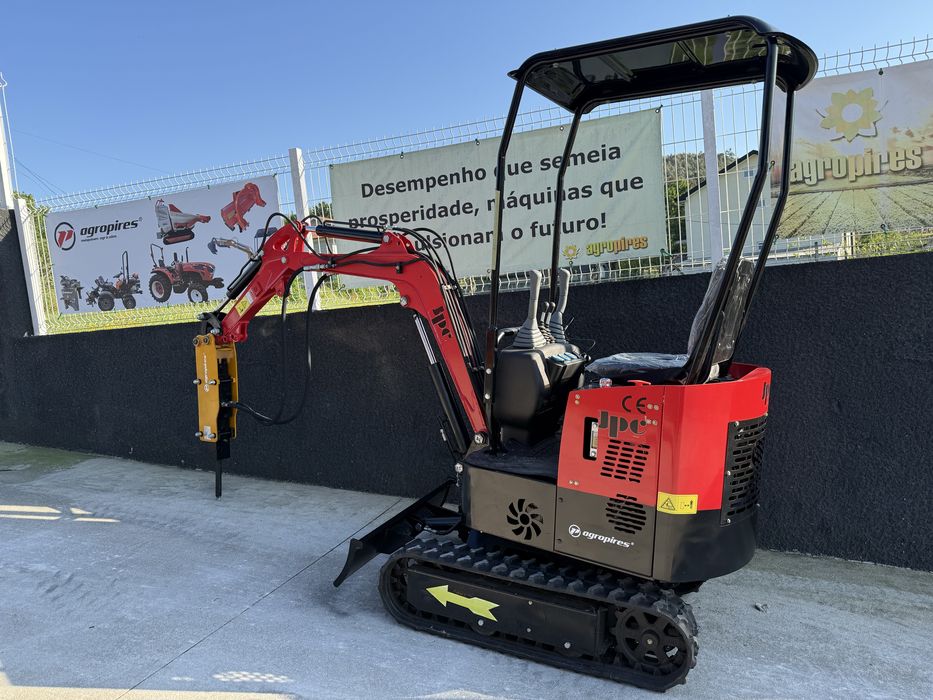 Escavadora giratoria 1000 kg a diesel com martelo e balde (nova)