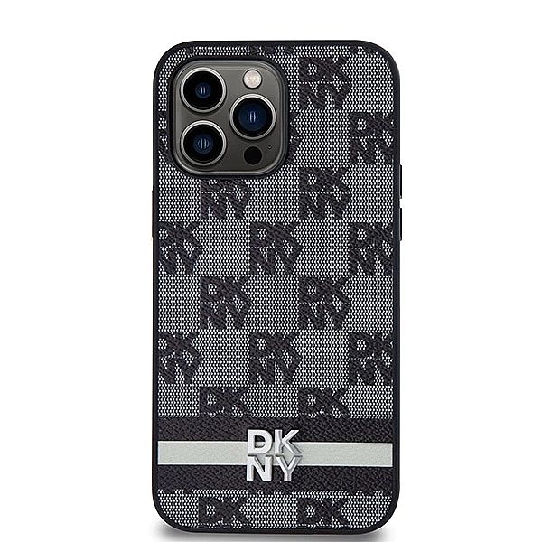 Etui DKNY Leather Checkered Mono Pattern & Printed Stripes na iPhone 1