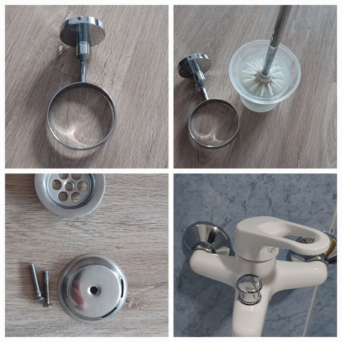 torneira/sanita/cifão/porta-shampoo/Candeeiro/ espelho wc