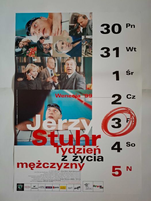 Plakat filmowy oryginalny - Tydzień z życia mężczyzny