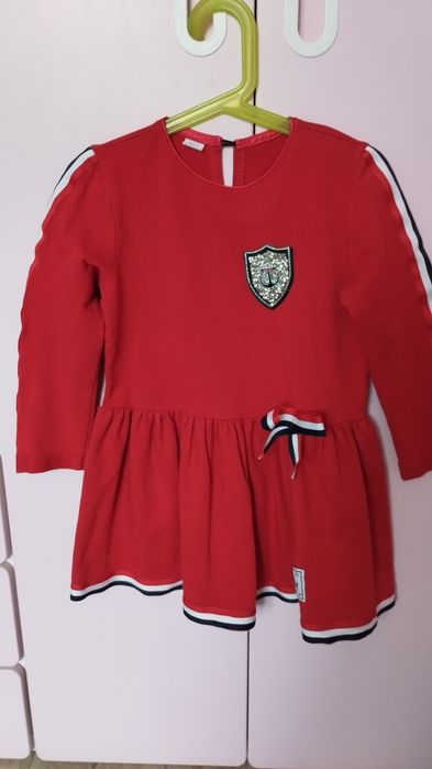 Sukienka  czerwona dresowa Sweety r.110-116