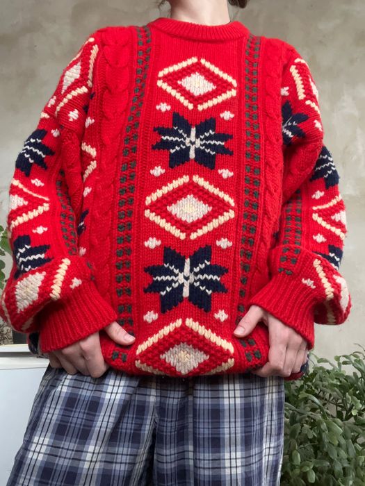 Новорічний светр з вовни преміальної якості