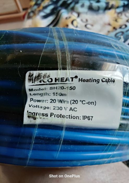 Нагрівальний кабель Minco Heat моделі SH20-150.