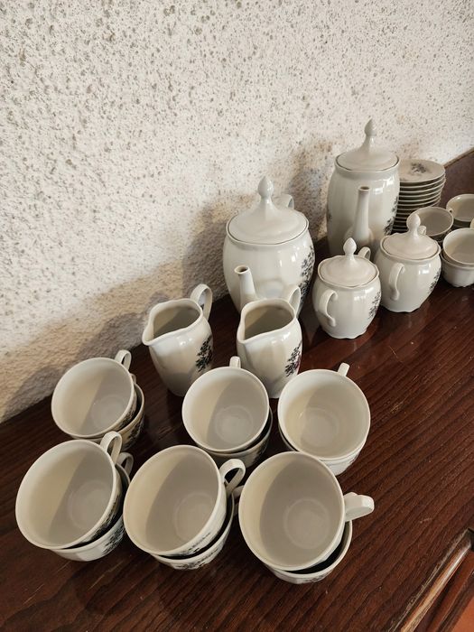 Serviço de chá e café Porcelana de Coimbra