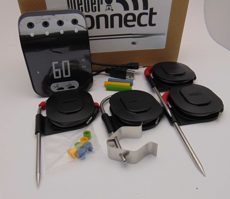 Weber Connect SMART 3202 - Termometr do grilla - WiFi / Bluetooth # MEGA ZESTAW z 4 sondami
